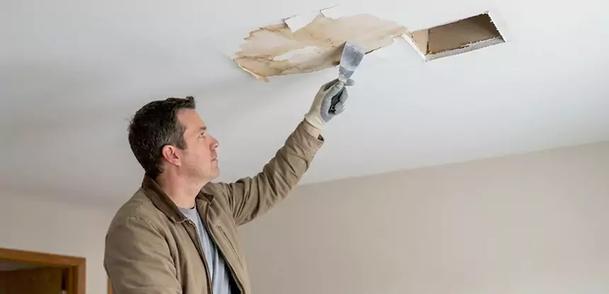 Ceiling Water Stain and Drywall Repair in Rydal